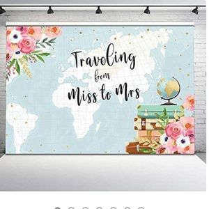 Traveling from Miss to Mrs Backdrop